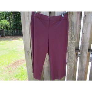 NWT Lane Bryant The Ashley Curvy Fit Purple Pants Size 28 R Wide Leg
